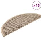 vidaXL Trapmatten zelfklevend 15 st sisal-look 56x17x3 cm, Verzenden, Nieuw