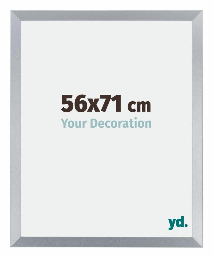 Fotolijst 56x71 cm - Zilver Glans - MDF - Catania, Huis en Inrichting, Woonaccessoires | Lijsten, Nieuw, Verzenden