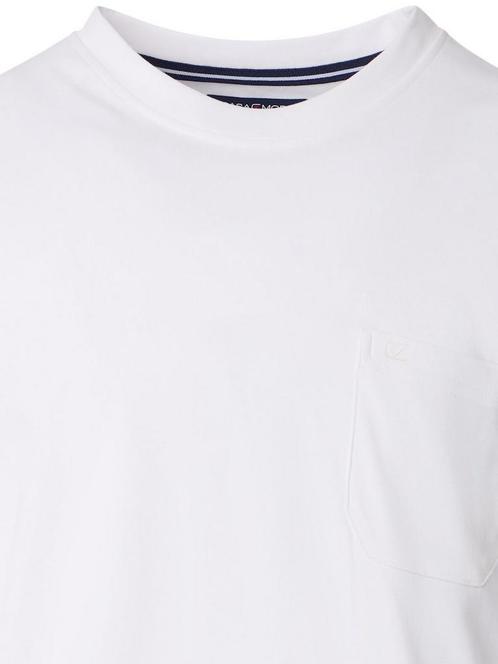 Casa Moda T-shirt Met Borstzak 913699100-000 Wit, Kleding | Heren, T-shirts, Wit, Nieuw, Verzenden