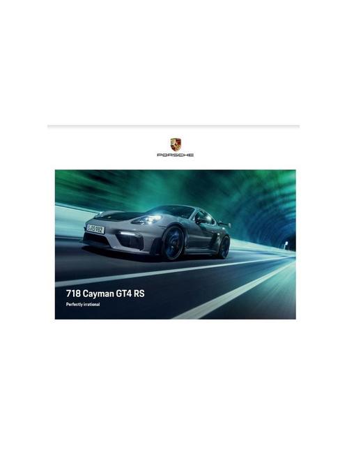 2022 PORSCHE 718 CAYMAN GT4 RS HARDCOVER BROCHURE, Boeken, Auto's | Folders en Tijdschriften, Porsche