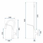 REA Flexibele keukenmengkraan - mat zwart - modern design..., Ophalen of Verzenden, Nieuw