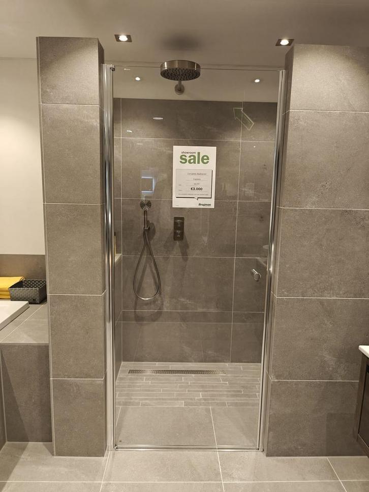 Douchdeur ca 90cm nis DUKA - 0008, Doe-het-zelf en Verbouw, Sanitair, Douche, Nieuw, Chroom, Glas, Ophalen