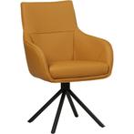 Leren draaibare eetkamerstoel Fancy - Toledo Leem, Huis en Inrichting, Barkrukken, Nieuw, Leer, Ophalen of Verzenden, 90 cm of meer