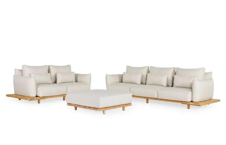 Suns Bora loungeset Natural met armleuningen SALE |, Tuin en Terras, Tuinsets en Loungesets, Ophalen of Verzenden