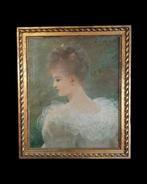 Louise Collomb-Agassis (1857-?) - Ritratto di Gentildonna, Antiek en Kunst, Kunst | Schilderijen | Klassiek