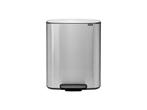 Brabantia Bo Prullenbak - 2 x 30 l - Matt Steel Fingerprint, Verzenden, Zo goed als nieuw