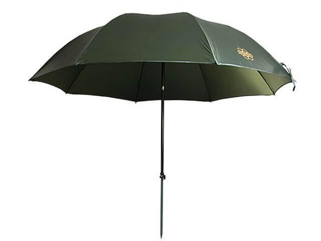 Visparaplu Groen 1,80 m. - Karper XL, Watersport en Boten, Hengelsport | Karpervissen, Overige typen, Nieuw, Verzenden