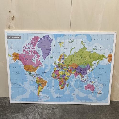 OUTLET - Prikbord de Wereld - 100 x 140cm, Huis en Inrichting, Woonaccessoires | Memoborden, Ophalen of Verzenden