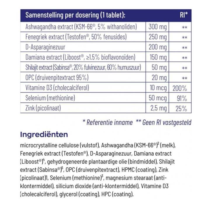 Vitakruid Homme Testosteronsupport 60pcs, Sieraden, Tassen en Uiterlijk, Uiterlijk | Haarverzorging, Overige typen, Nieuw, Ophalen of Verzenden