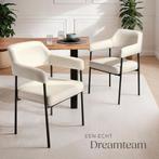 tectake® Eetkamerstoel met Armleuning - Set van 2 Eetkamerst, Huis en Inrichting, Stoelen, Verzenden, Zo goed als nieuw