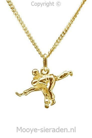 Gouden Judokas ketting hanger, Sieraden, Tassen en Uiterlijk, Kettinghangers, Verzenden