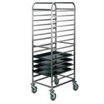 Silowagen, r.v.s. schalen, 14x 600x400 mm, 85 mm | Diamond |, Verzenden