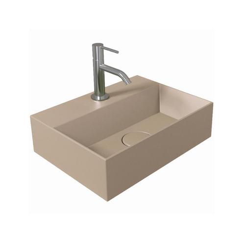 Fontein Salenzi Spy 40x30 cm Mat Taupe (inclusief, Doe-het-zelf en Verbouw, Sanitair, Overige typen, Nieuw, Ophalen of Verzenden
