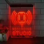 Recording studio neon bord lamp LED  verlichting reclame lic, Verzamelen, Verzenden, Nieuw