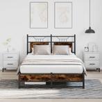 vidaXL Bedframe zonder matras hout gerookt eikenkleurig, Bruin, Verzenden, Nieuw, 190 cm of minder