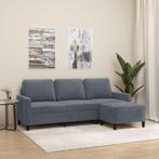 vidaXL Driezitsbank met voetenbank 180 cm fluweel, Huis en Inrichting, Banken | Bankstellen, Verzenden, 150 tot 200 cm, Stof, Driepersoons