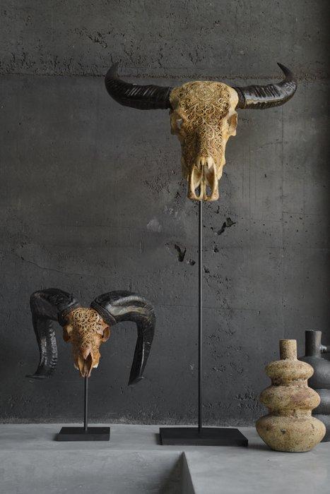 GEEN RESERVEPRIJS - C - Authentieke Grote Grijze Gegraveerde, Antiek en Kunst, Kunst | Designobjecten