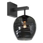 Highlight Wandlamp Glazen lampenkap 22cm Smoked E27 Apple, Nieuw, Ophalen of Verzenden, Glas