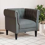 vidaXL Chesterfield Bank Stoel Donkergrijs 78.5 x 74.5 x, Huis en Inrichting, Verzenden, Nieuw, Stof, Minder dan 150 cm
