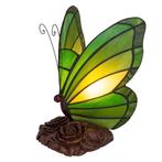 Tiffany vlinderlamp – Donkergroen &amp; Lichtgroen Glas – H 24, Verzenden, Nieuw
