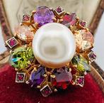 Zonder Minimumprijs - Ring - 9 kt. Geel goud, Zilver, Sieraden, Tassen en Uiterlijk, Ringen, Nieuw