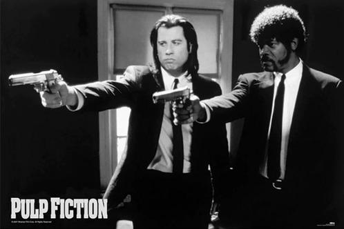 Poster Pulp Fiction B/W Guns 140x100cm, Verzamelen, Posters, Nieuw, A1 t/m A3, Verzenden