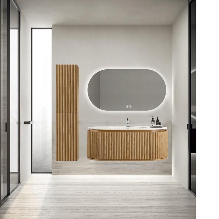 Badkamermeubelset BWS Benthe 1 Lade Greeploos Soft Close, Doe-het-zelf en Verbouw, Sanitair, Bad, Nieuw, Ophalen of Verzenden