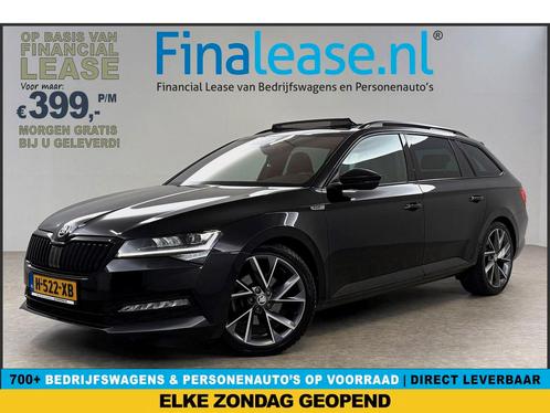 Škoda Superb 1.5 TSI 150PK ACT Sportline Business LED €399pm, Auto's, Skoda, Lease, Automaat, Stationwagon, Benzine, Zwart, Verzenden