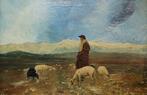 Francesco Ghittoni (1855 - 1928) - Scena pastorale, Antiek en Kunst