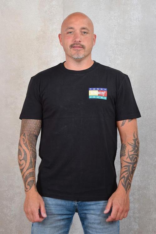 -30% Tommy Hilfiger  Tommy Hilfiger Reg pop color flag tee e, Kleding | Heren, T-shirts, Zwart, Nieuw, Verzenden