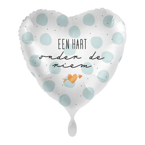 Een Hart Onder De Riem Helium Ballon Leeg 43cm, Hobby en Vrije tijd, Feestartikelen, Nieuw, Verzenden