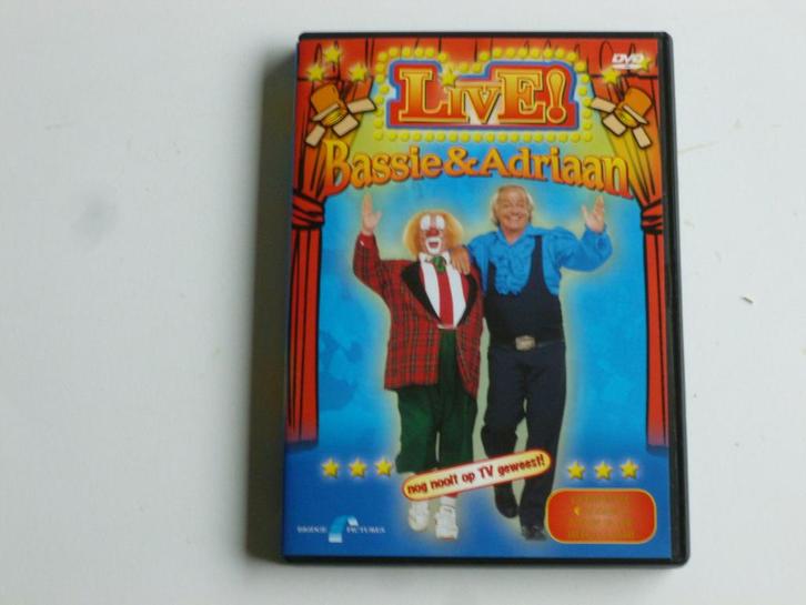 Bassie & Adriaan - Live! (DVD), Cd's en Dvd's, Dvd's | Kinderen en Jeugd, Zo goed als nieuw, Verzenden