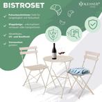 KESSER® Bistroset 3-delige Tafel met 2 inklapbaar stoelen -, Tuin en Terras, Verzenden, Nieuw