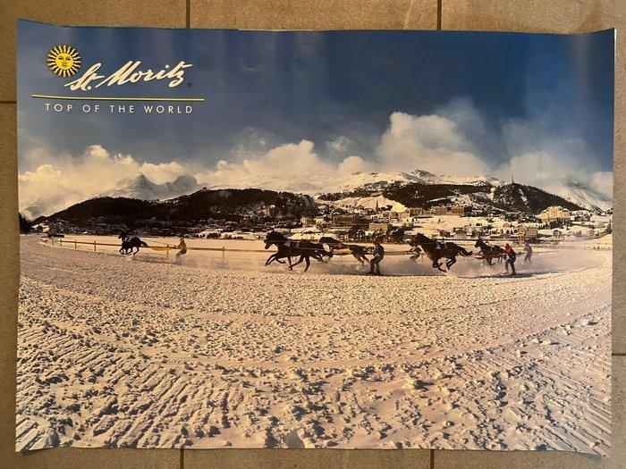 Anonymous - St. Moritz White Turf - St. Moritz - Top of the, Antiek en Kunst, Kunst | Tekeningen en Foto's