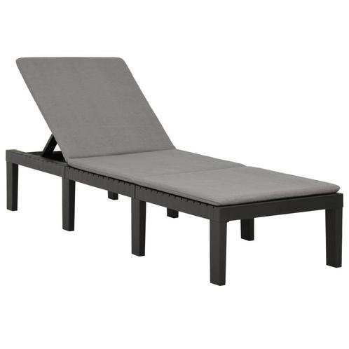 Verstelbaar Ligbed Antraciet - Comfortabel Relaxen | Twee..., Tuin en Terras, Ligbedden, Verstelbaar, Nieuw, Kunststof, Ophalen of Verzenden