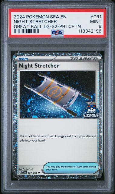 PSA 9 | Night Stretcher Great Ball League S2 | Shrouded, Hobby en Vrije tijd, Verzamelkaartspellen | Pokémon, Ophalen of Verzenden
