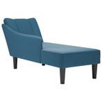 vidaXL Chaise longue met rechterarmleuning fluweel blauw, Huis en Inrichting, Banken | Sofa's en Chaises Longues, Verzenden, Nieuw