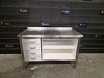 Werkbank | werktafel | RVS | 4 lades | 130cm, Gebruikt, RVS Meubilair