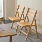 [en.casa] Eetkamerstoel set van 2 Gran 78x44,5x40 cm bamboe, Huis en Inrichting, Stoelen, Verzenden, Nieuw