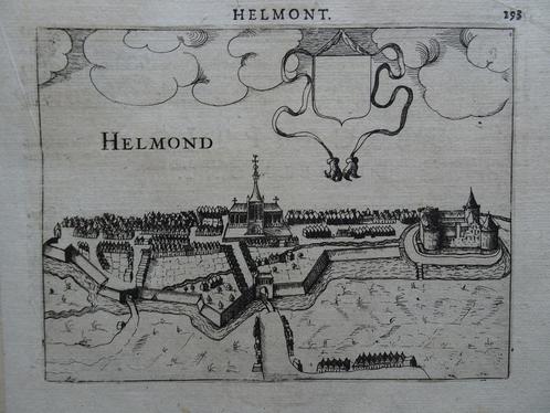 gravure aanzicht stad Helmont Helmond L Guicciardini 1613, Antiek en Kunst, Kunst | Etsen en Gravures, Verzenden