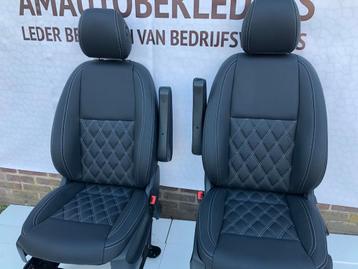 Bestuurderstoel+Bijrijderstoel Zwart Leder Vito w639 en W447 beschikbaar voor biedingen