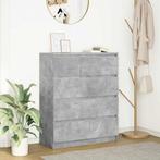 vidaXL Dressoir 80x35x99 cm spaanplaat betongrijs, Verzenden, Nieuw, Overige houtsoorten