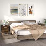 vidaXL Nachtkastjes 2 st 40x35x47,5 cm bruin eikenkleur, Minder dan 45 cm, Verzenden, Nieuw, Minder dan 55 cm