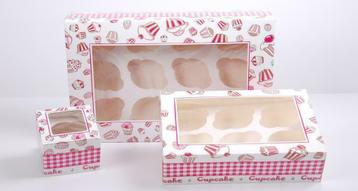 Cupcakes verpakken, Cupcakedoosje / cupcakedozen div. maten beschikbaar voor biedingen