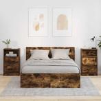 vidaXL Nachtkastjes 2 pcs Gerookt eiken 40 x 30 x 467 cm, Minder dan 45 cm, Verzenden, Nieuw, 55 tot 70 cm