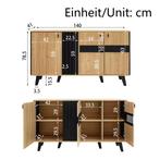 Modern Houten Dressoir met LED en Glaspanelen – Opbergkast, Verzenden, Nieuw