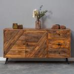Dressoir Mangohout Fiona 145 cm, Verzenden, Nieuw, Overige houtsoorten, Industriële meubels