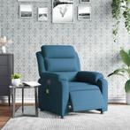 Fauteuil massage / elektrisch verstelbaar fluweel blauw, Ophalen, Overige kleuren, Nieuw, Eén