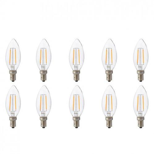 Voordeelpak LED Lamp 10 Pack - Kaarslamp - Filament - E14, Huis en Inrichting, Lampen | Losse lampen, Led-lamp, Nieuw, E14 (klein)