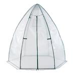 [en.casa] Tuinkas Hunze foliekas 200xØ240 cm wit en groen, Tuin en Terras, Verzenden, Nieuw